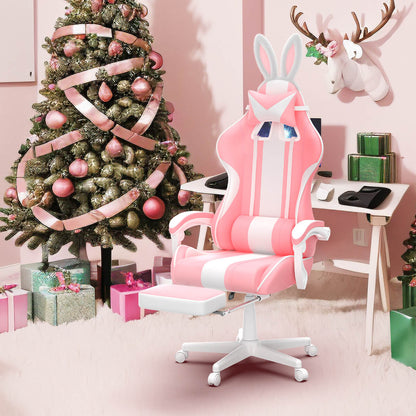 【Best Seller】Ferghana Cute Bunny Pink High Back Ergonomic Gaming Chair