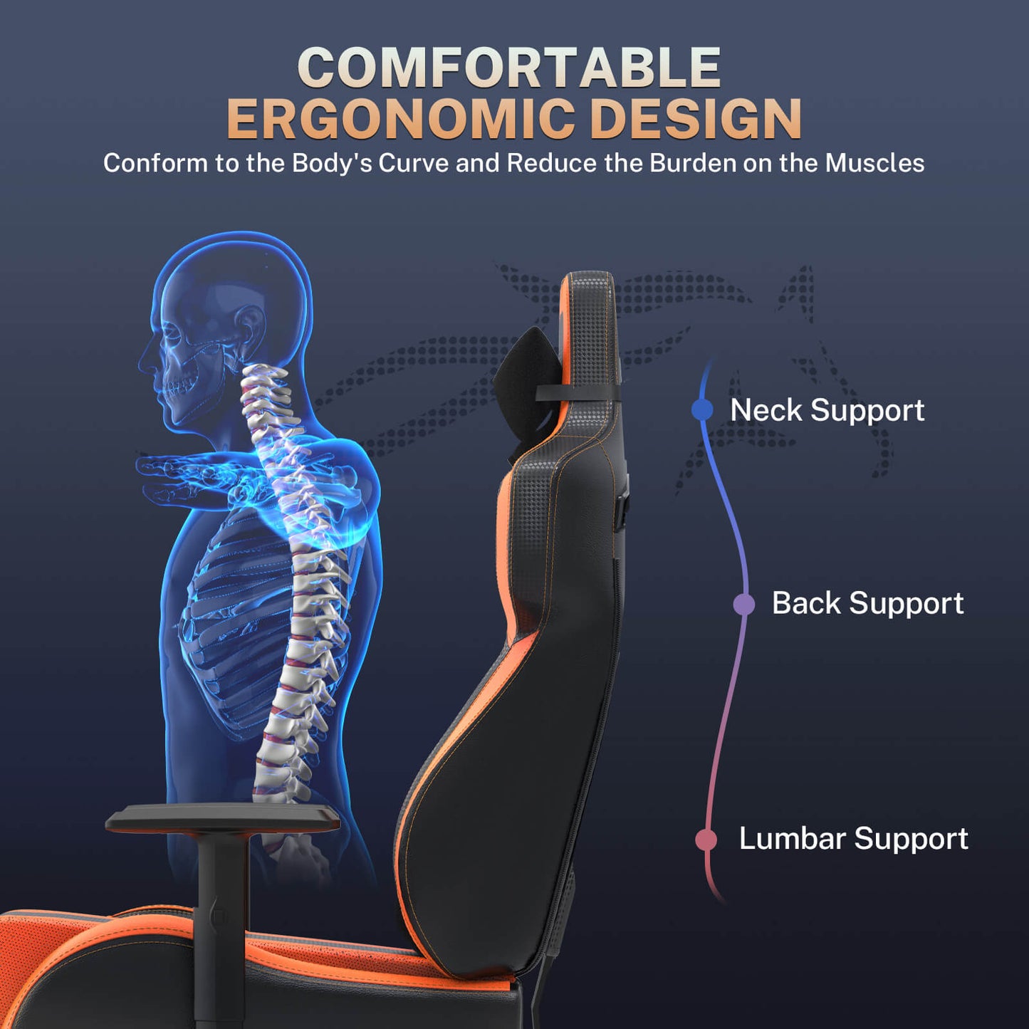 Ferghana Pro Gaming Chair - Orange