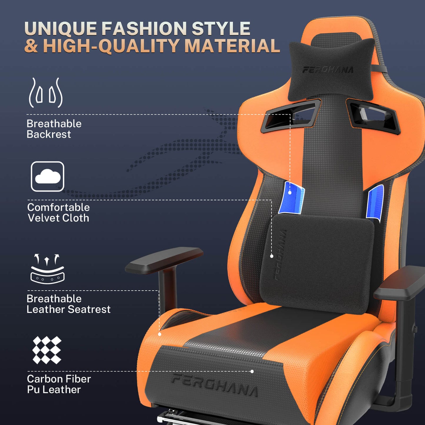 Ferghana Pro Gaming Chair - Orange