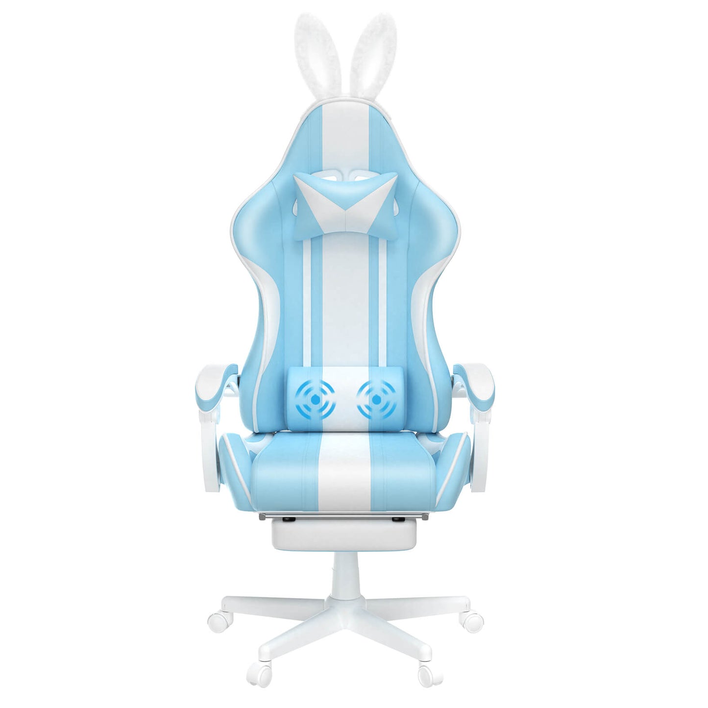 【Kawaii Bunny Design】Ferghana Light Green Gaming Chair With Bunny Ear