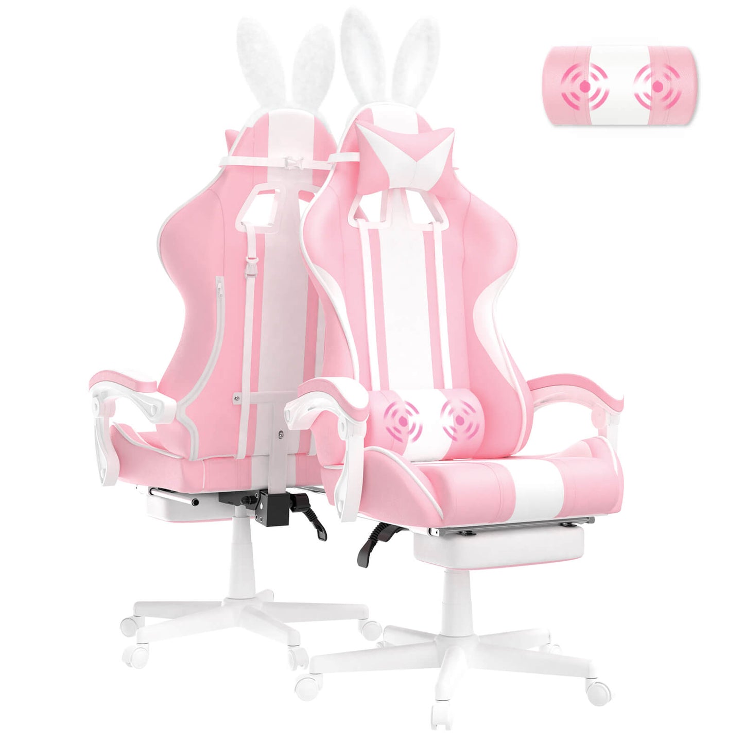 【Best Seller】Ferghana Cute Bunny Pink High Back Ergonomic Gaming Chair