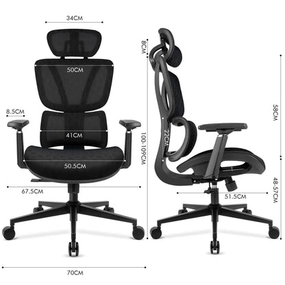 【NEW ARRIVAL】Ferghana Ergonomic Mesh Office Chair High Back Executive Swivel Chair with 400Lbs Weight Capacity(Black)