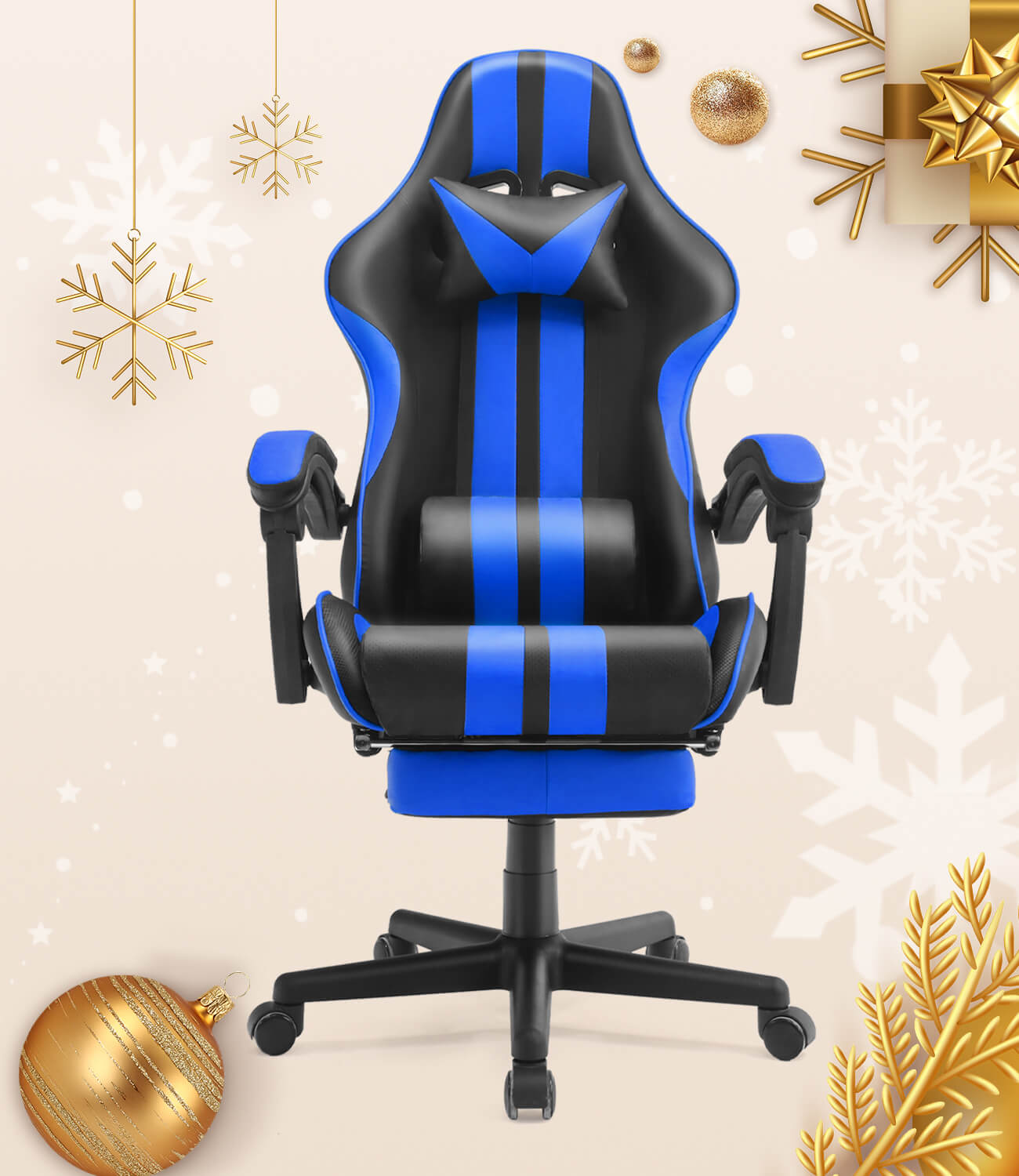 Ferghana Shelby Series Gaming Chair - Navy Blue