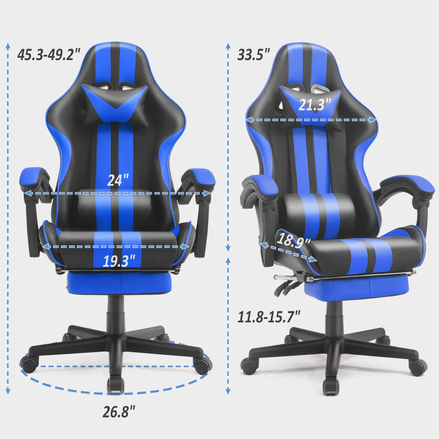 Ferghana Shelby Series Gaming Chair - Navy Blue