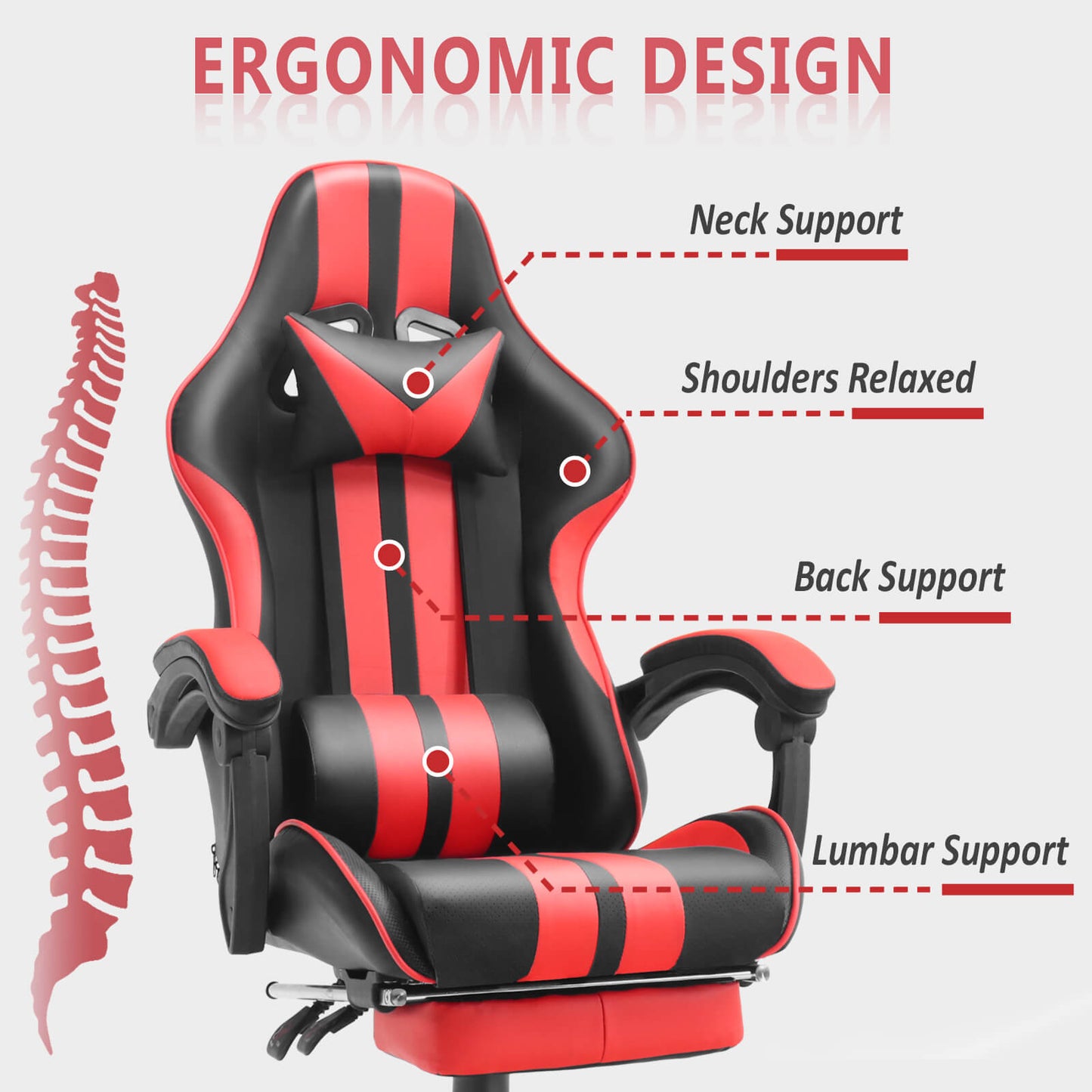 Ferghana Shelby Series  Gaming Chair - Tango Red