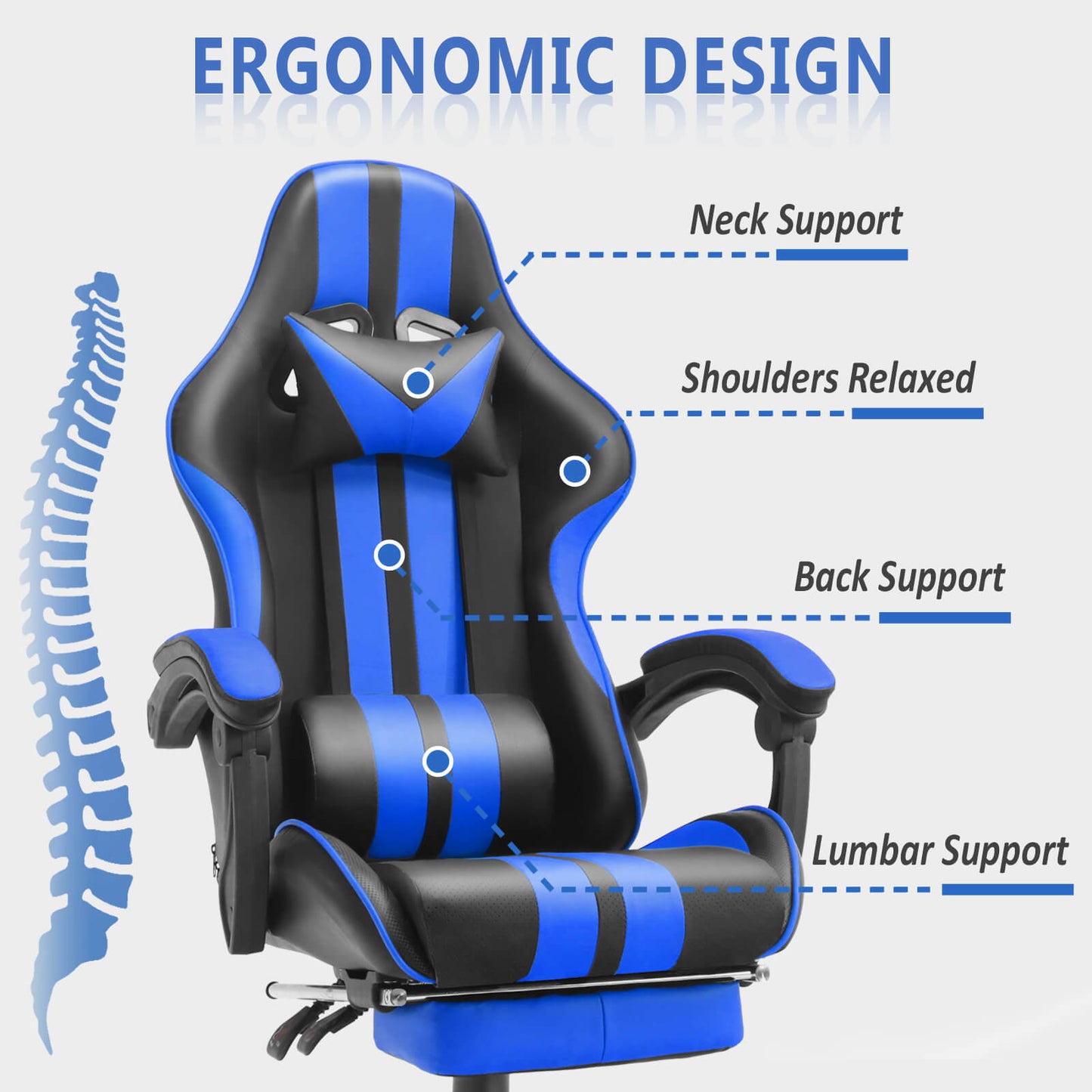 Ferghana Shelby Series Racing Style E-Sports Gaming Chair For PC Computer