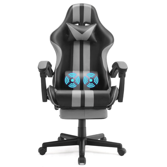 Ferghana Shelby Series Galaxy Gray Massage Racing Chair for Gaming