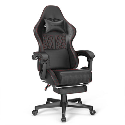 Vintage Series Gaming Chair 350Lbs High Back Gamer Chair Suitable for Home Office - Black