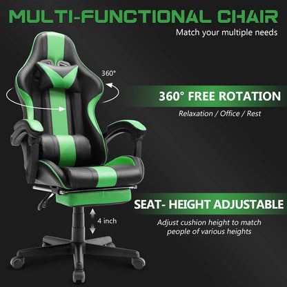 Ferghana Muses Series Gaming Chair - Green