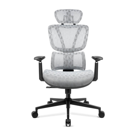 【NEW ARRIVAL】Ferghana Ergonomic Mesh Office Chair High Back Executive Swivel Chair with 400Lbs Weight Capacity(Light Grey)