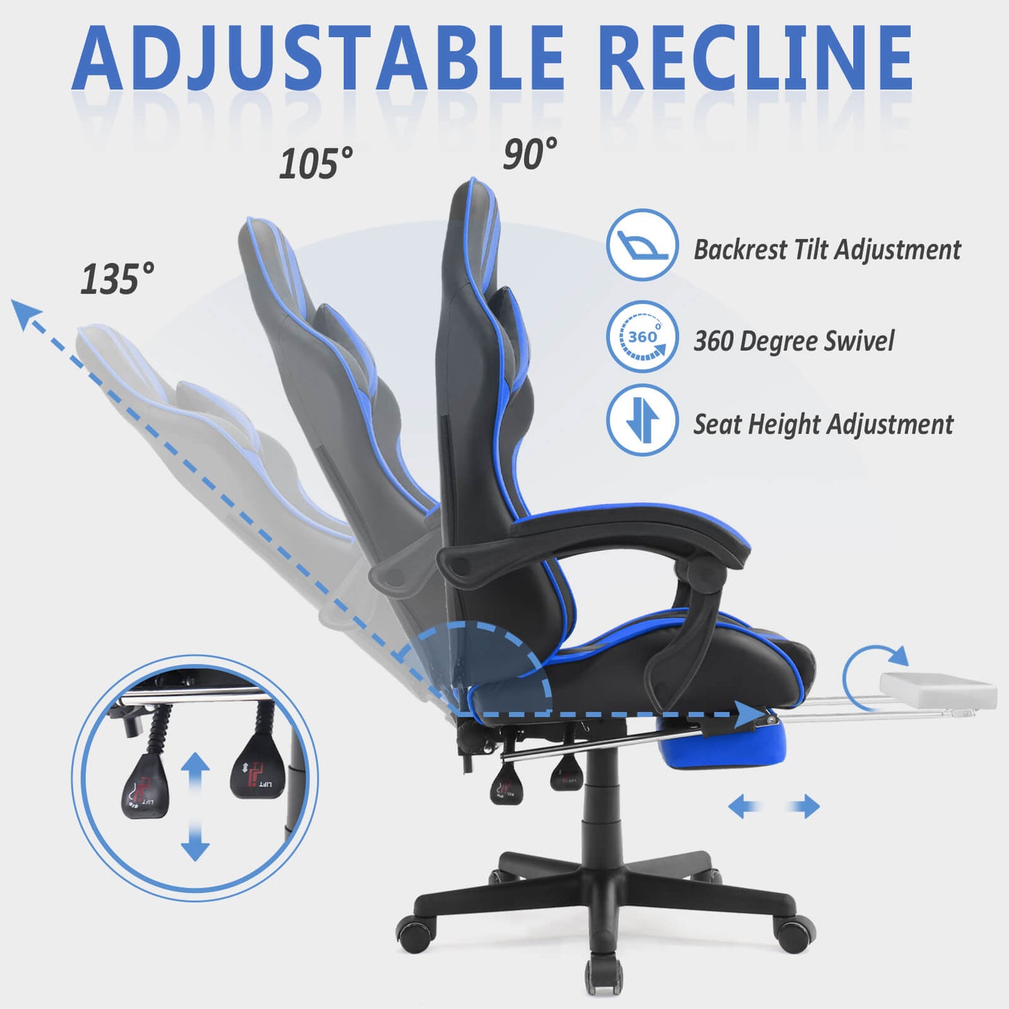 Ferghana Shelby Series Racing Style E-Sports Gaming Chair For PC Computer