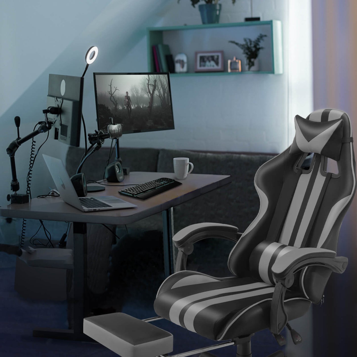 Ferghana Shelby Series Gaming Chair - Gray