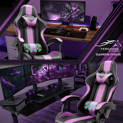 【Lowest Price】Ferghana Muses Series Gaming Chair - Purple